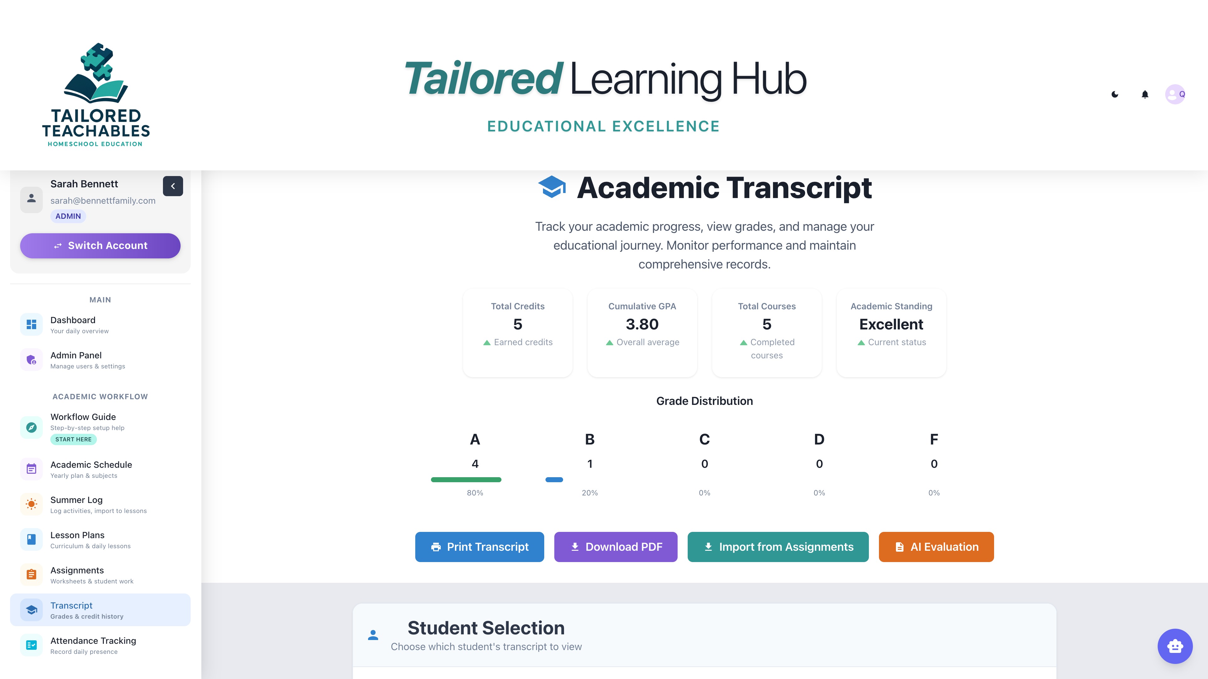College-ready transcripts